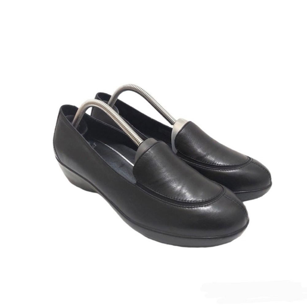 Dansko Debra Nappa Black Leather Loafers Shoes Size 41 US 10.5 / 11